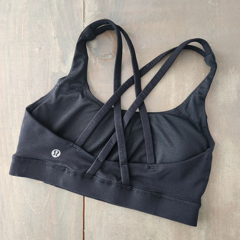 Lululemon Black Energy Sports Bra - Size 4 - Picture 4 of 11